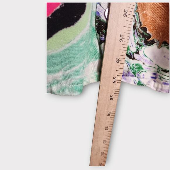 Teddy Fresh x MyFawnwy Men's Camp Shirt Sm Multicolor Bear Snake Statement - Picture 6 of 9